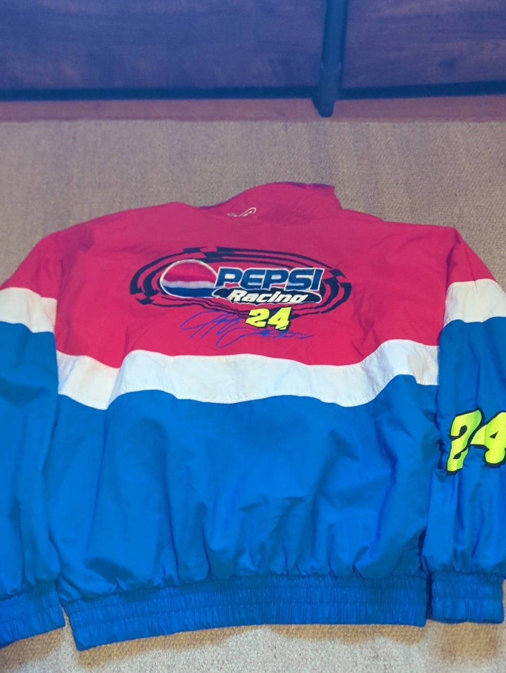 Vintage Motorsports Traditions Pepsi Racing Jeff Gordon 24 Racing Jacket Size XL